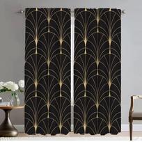 Juodaauksinė Spausdinimo Elegantiškos Kambario Užuolaidos Kamerai Modernios Svetainės Užuolaidos 2 Vnt Helloween Dekoracija Blackout Užuolaida W50xH70cmx2pcs-CL