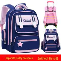 25 Nauji Lengvi Didelės Talpos Vežimėliai Mokykliniai Krepšiai 1-6 Klasių Berniukams ir Mergaitėms Single Backpack rožinė
