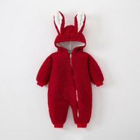 Jaukus Kombinezonas Baby Bunny Ear: Šiltas naujagimio šliaužtinukas rudeniui ir žiemai 59cm