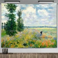 Claude Monet Vandens lelijų aliejinė tapyba Gobelenas Sienos pakabinamas Estetiškas kambario dekoras Meno kūrinys Peizažinis gobelenas Miegamojo dekoracija 29x37in 74x94cm