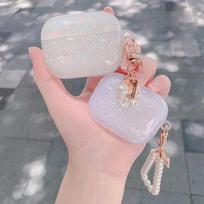 AirPods Pro 2 Apsauginis TPU dėklas su raštų ir perliniu pakabuku AirPods Pro