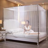 „Palace Style Princess“ tinklelis nuo uodų dvigulei lovai – storas, užšifruotas, paryškintas grindų laikiklis 1.0m x 2.0m Bed