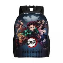 Individualūs Demon Slayer Kimetsu No Yaiba kuprinės Anime Manga Kolegijos Mokykliniai Kelioniniai Krepšiai Moterims Vyrams Kuprinė Tinka 15 colių nešiojamam kompiuteriui 11.5x30x41cm