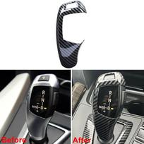 Automobilio pavarų perjungimo skydelio rėmas ir rankenėlės dangtelis, anglies pluošto juodas, skirtas BMW F20/F21/F22/F30/F31/F34/F32/F33/F36 Tik automobiliams su dešine vairuotojo puse Gear Shift Panel Frame
