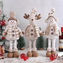 Kalėdų Sniego Senis Teleskopinė Lėlė Megzta Elnio Lėlė Langų Scenos Dekoracija Noel Merry Christma Dovana Laimingų Naujųjų Metų 2024 C tamsi/safyras