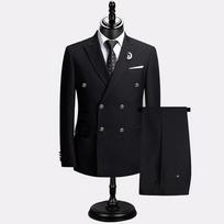 Vyriškas kostiumas, slim fit, oficialus, verslo, darbo drabužiai, kostiumai, 2 dalių komplektas (Striukė + kelnės) XXXL