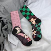 Anime Demon Slayer kojinės Juokingos kojinės Vyriškos Kokybiškos Bėgimo Sportinės Kojinės Žiemos Dizainas Neslystančios Kojinės One Size