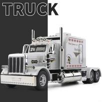 Naujas 1/24 lydinio vilkiko galvos automobilio modelis, lietas metalinis konteinerinis sunkvežimis, inžinerinės transporto priemonės, automobilio modelis, žaislas vaikams, dovana balta