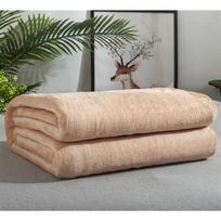 Flanelinis pledas vasarai, oro kondicionavimui, minkštas flisinis pledas, skirtas biurui, miegui, vienasluoksnis, dvipusis, pliušinis, visų sezonų pledas 50 x 70CM smėlis