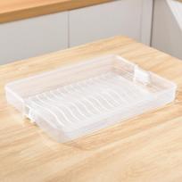 Daugiasluoksnis plastikinis koldūnų padėklas greitai užšaldytam laikymui