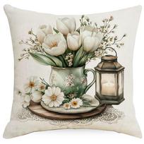 Retro sodybos užvalkalas gėlėtas gyvūninis namų sofos pagalvės užvalkalas 45 * 45Cm linen single-sided without core