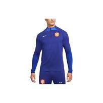 Nike Strike Olandijos Nacionalinės Komandos Treniruočių Ilgomis Rankovėmis Futbolo Marškinėliai Vyrams Viršutiniai Drabužiai Giliai Karališkos Mėlynos Spalvos DH6457-456 S