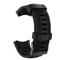 24 mm guminis silikoninis dirželis Suunto 9 išmaniajam laikrodžiui, apyrankė Suunto 9 baro, pakaitinė apyrankė, Spartan Sport laikrodžio apyrankė Suunto9 juoda