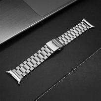 Prabangus titano metalo dirželis, skirtas Samsung Galaxy Watch 8 Classic 46mm 44mm 40mm, vyriškas dirželis Galaxy Watch 47mm Ultra, be tarpų, su lenktu galu, apyrankė Galaxy Watch Ultra 7 47mm sidabras