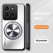 Magnetinis dėklas Motorola Moto G56 G86 Power G96, matinis, smūgiams atsparus, su 360° besisukančiu žiedu-laikikliu, kietas viršelis, skirtas Moto G86 G56 Funda Motorola Moto G86 balta