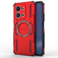 Šarvuotas dėklas Xiaomi Redmi 15C magnetiniu įsiurbimu belaidžio įkrovimo galine dalimi Redmi 15C dėklui Redmi 15C dėklui 6,9 colio Redmi 15C 171.6mm raudona