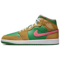 Air Jordan 1 Mid SE Kviečių Arbūzas Vyriški sportbačiai Ruda Chutney Laimingai žalia DX4332-700 42.5