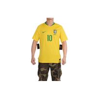 Nike raidės logotipas trumpomis rankovėmis futbolo marškinėliai Fan Edition Brazilijos komanda Neymar 10 Vyriški Viršutiniai drabužiai Geltonas BV3244-749 XL