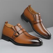 Madingi vyriški smailianosiai oficialūs batai be raištelių Laisvalaikio Nauji vyriški odiniai verslo batai Klasikiniai vyriški Oxfords Vestuvių vakarėlio Loafers 38 ruda