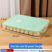 Multi-Layer Fresh-Keeping Dumpling & Wonton Freezing Box for Kitchen 1 dėžutė spalvos/žalia