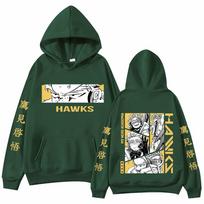 Anime Mano Herojų Akademija Hawks Rudens/Žiemos Fleece Gobtuvėlis Harajuku Hip Hop Megztinis S