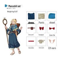 Delicious in Dungeon: Marcille Half-Elf Mage Cosplay for Halloween 2XL