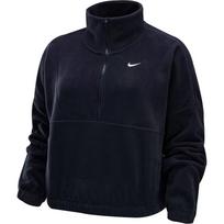 Nike Therma-Fit One Oversized Fleece Logotipo Siuvinėjimo Raštas Megztinis Pusės Užtrauktuko Ilgomis Rankovėmis Džemperis Moterims džemperis Juoda Balta FV7956010 M