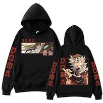 Anime Demon Slayer Douma Hoodie Harajuku Megztinis Viršutiniai Drabužiai Vyras Moteris Džemperis Gerbėjų Dovana S