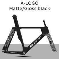 BXT Naujas anglies pluošto treko rėmas Fiksuotos pavaros treko dviratis Anglies pluošto rėmas TRC-195 Vieno bėgio treko rėmo komplektas 700Cx28C A Logo Black Matte-XS juoda