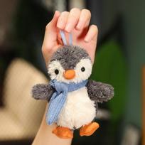 New winter skateboard peanut penguin doll doll trumpet ski christmas cute pet plush toy gift 11cm【0.05kg】