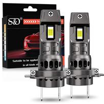 2 vnt. 25000LM Canbus H7 H11 LED priekinių žibintų lemputės H8 H16JP 9005 HB3 9006 HB4 LED lemputė 3570 CSP Automobilio priekinis žibintas 60W Turbo ventiliatorius 6500K 12V H7