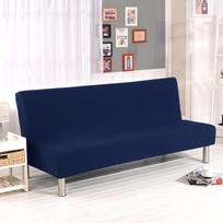Universali tempimo rankovių neturinti sofos užvalkalas sulankstomai sofai-lovai - Užvalkalas paklodės tipo Small (S) 120-150 Sofa Bed Cover tamsiai mėlyna spalva