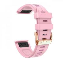 20mm Gold Buckle Silicone Smart Watch Band for Garmin Fenix 8S/7S/6S/6S Pro/5S Fenix 8S 7S 6S 5S rožinė