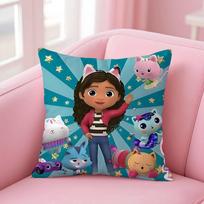 Anime G-Gabbys D-Dollhouse Pillow Case pattern printing pillowcase living room sofa cushion cover bedroom room decor 16x16Inch