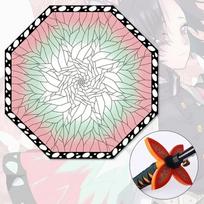 Demon Slayer Katana Skėtis Tikro Dydžio Japonų Anime Cosplay Lietaus Įranga Tanjirouu Kimetsu No Yaiba Ilgas Skėtis Buitinės Prekės IRON&8K white