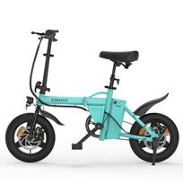 Elektrinis dviratis sulankstomas Eskute 14  250W variklis miesto e-dviratis 36V 9AH didžiausias greitis 25km/h F100 No Accelerator mėlyna