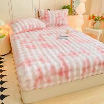 A klasės triušio kailio pliušinė paklodė su guma – sustorinta pieno aksomo lovatiesė ir čiužinio apsauga Pair of Pillowcases 48*74cm