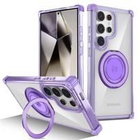 Magnetinis telefono dėklas belaidžiam Samsung S25 Ultra įkrovimui ir Golden Shield besisukantis žiedinis dėklas Samsung S23 Samsung S22