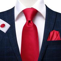 Hi-Tie New Fashion Mens Tie Verslo kaklaraištis Hanky ​​rankogalių segtukų kaklaraiščių rinkinys N-0206