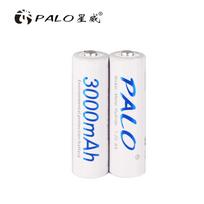 PALO 1.2V AA įkraunamos baterijos 3000mAh Ni-MH 100% originalios didelės talpos srovės AA baterija, įkraunama fotoaparato žaislams Ktv 2pcs