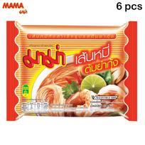 Mama Instant Rice Vermišeliai Tom Yum Goong 55 gx 6 vnt / 12 vnt / 24 vnt - Tailando maistas 55 g x 6 pcs