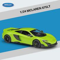 Welly 1:24 skalės McLaren 675LT lydinio automobilio modelis, liejiniai, metaliniai žaisliniai automobiliai, automobilių modeliai, didelė modeliavimo kolekcija, dovanos vaikams 1:24-size:19.2*7.9*4.5cm žalia