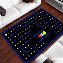 Pac-Man Animacinių filmų kilimas Vaikai Žaisti Kilimėlis Paaugliams Kawaii Svetainės miegamojo Anime kilimas Vaikų estetinis kambario dekoras Pūkuotas kilimėlis 60cm x 90cm