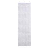 24/28 Kišenėje pakabinami metaliniai kabliukai virš durų batų laikiklis 24 Pocket white