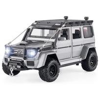 1/24 mastelio Benz G550 Diecast automobilio modelio žaislas, patraukiama atgal žaislinė transporto priemonė su garsu ir šviesa vaikams, mažiems berniukams, mergaitėms, dovanų kolekcija 1/24-20x10x10cm sidabras