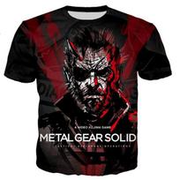 Vyrai, moterys, vasaros mados žaidimas Metal Gear Solid 3D Print Marškinėliai Kasdieniai Harajuku Style Marškinėliai Unisex Streetwear HipHop Top XXS smėlis