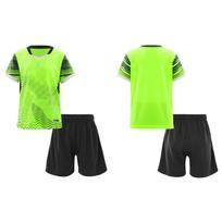 2 vnt. vaikiškas laisvalaikio kostiumas berniukams, sportinė apranga, futbolo treniruočių uniforma, marškinėliai trumpomis rankovėmis + šortai 13-14 Years fluorescencinė žalia spalva