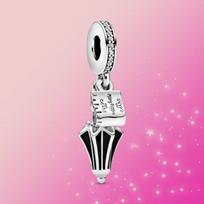 Tikra 925 sterlingų sidabrinė Mary Charm Poppins papuošalai su skėčiais, tinkantys originaliai madinga apyrankė moterims Moterų papuošalų dovana