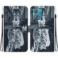 Skirtas Motorola G14 / Edge 40 / Moto E13 G73 G72 E22 G32 G62 G42 piniginės dėklas PU odinis gėlių atverčiamas dangtelis su kortelių laikikliu Kickstand apsauginiu piniginės dėklu Moto Edge 40 Neo
