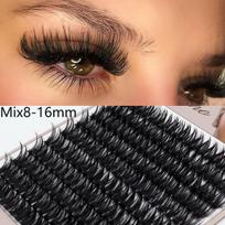MIZIMO segmentuotos dirbtinės blakstienos 80D cluster skiepijamos blakstienos gali būti skiepijamos namuose WH04-C-10mm brown